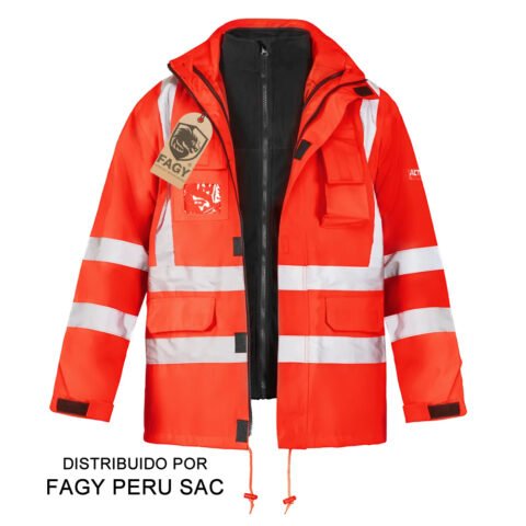 Parka Activex 3 en 1 Roja Alta Visibilidad Gard