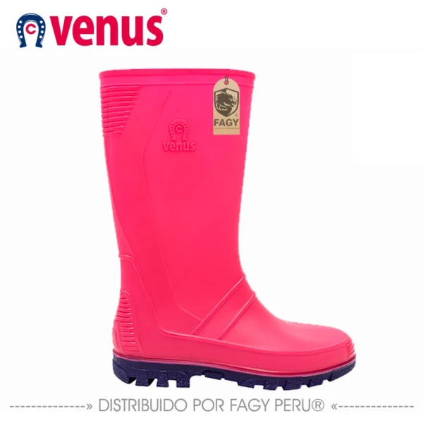 Bota impermeable andina fucsia violeta