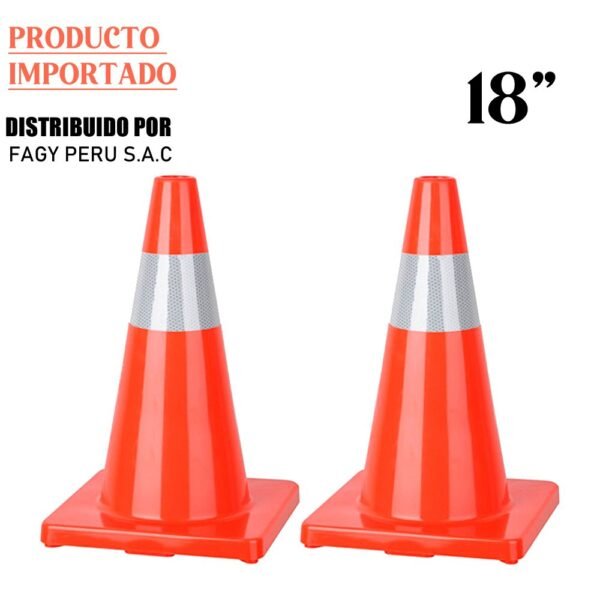 Conos de pvc naranja de 18 pulgadas